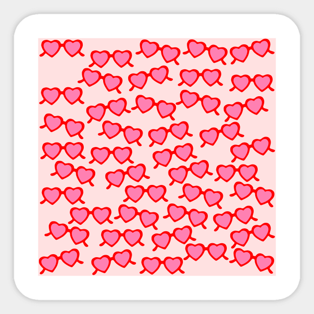 Heart Shaped Glasses Sticker by kapotka